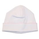 Chapéu Kissy Kissy Básico Branco e Rosa para Bebês Meninas 100% Algodão Pima