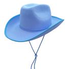 Chapéu LAURVA Classic Plain Felt Cowboy, azul, tamanho único