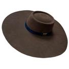 Chapéu Mangueira Aba 15 Reppetto Chapéu Gaúcho Unissex Marrom Preto Aba 15cm Feltro Sintético