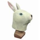 Chapéu, máscara facial completa de látex de coelho, fantasia de cosplay de comédia