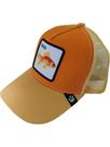 Chapéu masculino dourado unissex ajustável de malha Snapback