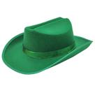 Chapéu ocidental de feltro de caubói The Dreidel Company verde limão 56cm