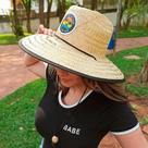 Chapéu Palha Unissex Praia Miami Beach Camuflado Cordão - FMSP