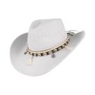 Chapéu Panamá Ajustável Feminino - Proteção UV, Praia e Verão - Estilo Cowboy
