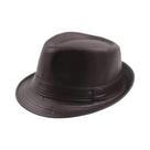 Chapéu Panamá Masculino De Couro PU Para Outono E Inverno, Estilo Jazz Para Lazer Ao Ar Livre