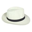 Chapeu Panama Palha Sintetica Aba Larga Moda Tropical 60025