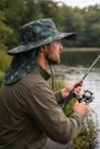 Chapéu Pescador Camping Australiano Proteção Nuca Pescoço Uv Verde Militar Com Botao Lateral