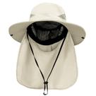 Chapéu PFFY Sun Bucket 3" de aba larga UPF 50+ aba de pescoço bege