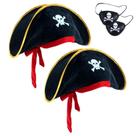 Chapéu pirata D-Fokes, fantasia de capitão pirata com tapa-olho x2