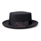 Chapéu Pork Pie Preto Hat Tipo Feltro Aba Média Clássico! Chapéu Pork Pie Preto Hat Tipo Feltro Aba Média Clássico!
