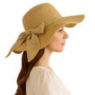 Chapéu Praia Feminino Guarda Sol Verão Marrom Laço