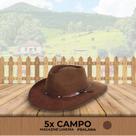 Chapéu Pralana 5x Campo Aba 7,5 Marrom Gusttavo Lima Tam 55