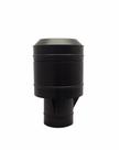 Chapéu preto tipo canhão sputinik para chaminé de 115 mm de diâmetro.