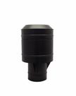 Chapéu preto tipo canhão sputinik para chaminé de 150 mm de diâmetro.