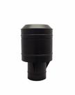 Chapéu preto tipo canhão sputinik para chaminé de 200 mm de diâmetro.