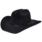 CHAPEU RODEIO COUNTRY SERTANEJO COWBOY MASCULINO COWGIRL PRETO com bandinha de couro Aba de 10 cm