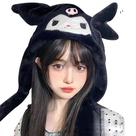 Chapéu Roffatide Anime Bunny Ear Moving Jumping Fluffy Beanie