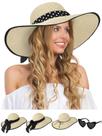Chapéu Senker Fashion Wide Brim, chapéu de sol de praia dobrável com óculos de sol