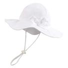Chapéu Sun Hat BAVST Baby Girls Floppy Bucket, branco (52 cm/2-4 T)