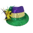 Chapéu Tricolors Feathers Jazzs Cosplay Costume Headwear Warm S