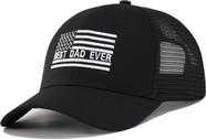 Chapéu TSSGBL Best Dad Ever American Flag Trucker Snapback Cap Chapéu TSSGBL Best Dad Ever American Flag Trucker Snapback Cap