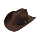 Chapéu Unissex Vintage De Couro Estilo Western Cowboy Com Aba Larga Para Cavalheiro E Cowgirl, Jazz