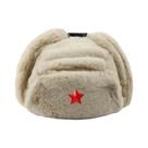Chapéu Ushanka Masculino De Inverno Com Forro De Pele De Coelho Sintética, Com Protetor De Orelha,