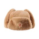 Chapéu Ushanka Masculino De Inverno Com Forro De Pele De Coelho Sintética, Com Protetor De Orelha,