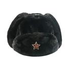 Chapéu Ushanka Masculino De Inverno Com Forro De Pelo Sintético De Coelho, Com Protetor De Orelha,