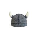 Chapéu Viking Capacete Feito à Mão em Crochê Acrílico Inverno 210g