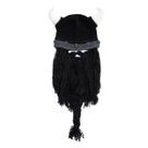 Chapéu viking feito à mão com chifres e barba para adultos