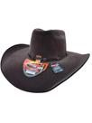 Chapéu Wester Mcallen Country Diamante De Feltro Flocado