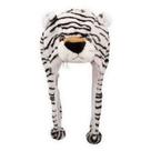 Chapéu White Tiger Plush Neck Guard para adultos e crianças Chapéu White Tiger Plush Neck Guard para adultos e crianças