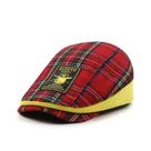 Chapéu xadrez Gatsby Newsboy com boné plano Scally Ivy C masculino