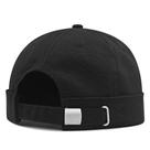 Chapéu Yizhichu1990 Boné sem aba Skullcap Chapéu de marinheiro preto XXL