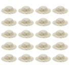 Chapéus de boneca em miniatura FOIBURELY, 20 peças de imitação de palha, tricô