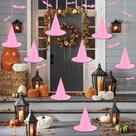 Chapéus de bruxa de Halloween Coneatness 12 peças com corda pendurada e 16 peças de morcegos Chapéus de bruxa de Halloween Coneatness 12 peças com corda pendurada e 16 peças de morcegos