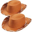 Chapéus de caubói Bedwina Brown Felt para crianças (pacote com 2)