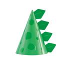 Chapéus de festa, cartolina de dinossauro verde exclusiva em forma de cone para crianças
