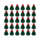 Chapéus E Cachecóis Mini De Natal Vermelhos E Verdes Em Tricô Com Pompons, Enfeites Para Festas De Chapéus E Cachecóis Mini De Natal Vermelhos E Verdes Em Tricô Com Pompons, Enfeites Para Festas De