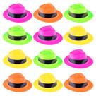 Chapéus Fedora Super Z Outlet Neon Mafia Style Gangster x12