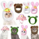 Chapéus para animais de estimação Weewooday 5 peças Bunny Lion Frog Puppy Cat Kitten