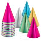 Chapéus Party Cone BLUE PANDA Birthday, pacote com 50 unidades para crianças/adultos