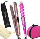 Chapinha De Cabelo Gama Italy Profissional Digital Ion Progressiva 450f Prancha Rose Sensi Bivolt Modelador Nova Maleta