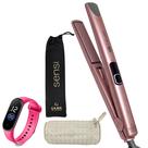 Chapinha De Cabelo Gama Italy Profissional Digital Ion Progressiva 450f Prancha Rose Sensi Bivolt Relógio Led