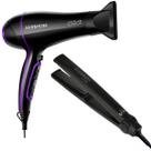 Chapinha prancha alisadora gama infinity one + secador de cabelo mondial black purple 2000w Chapinha prancha alisadora gama infinity one + secador de cabelo mondial black purple 2000w