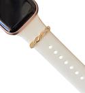 Charm Anel Strass Aço Compatível com Pulseiras Apple Watch