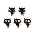 Charm Danling Jewelry Black Cat Enamel 19 x 15 mm 100 unidades