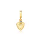 Charm Escudo Força com Ponto de Luz Revestido em Ouro