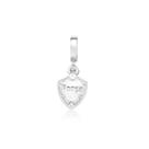 Charm Escudo Força com Revestimento Prateado